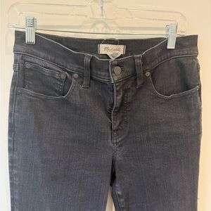 Madewell Women's Mid Rise Kick Out Charcoal Jeans